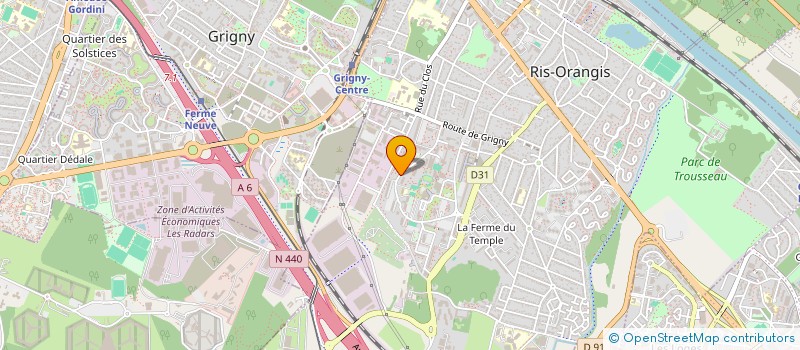 localisation de l'entreprise K.M. PLAF à RIS-ORANGIS
