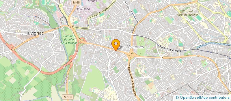localisation de l'entreprise K.M RESEAUX à MONTPELLIER