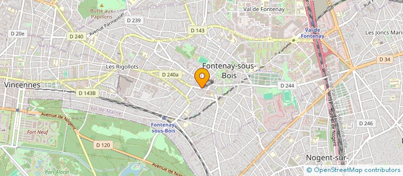 localisation de l'entreprise K.M SERVICES à FONTENAY-SOUS-BOIS