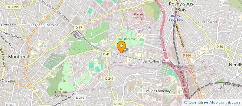 localisation de l'entreprise K.M TRANSPORTS  MONTREUIL