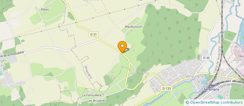 localisation de l'entreprise K.M.V.P.  SERQUIGNY