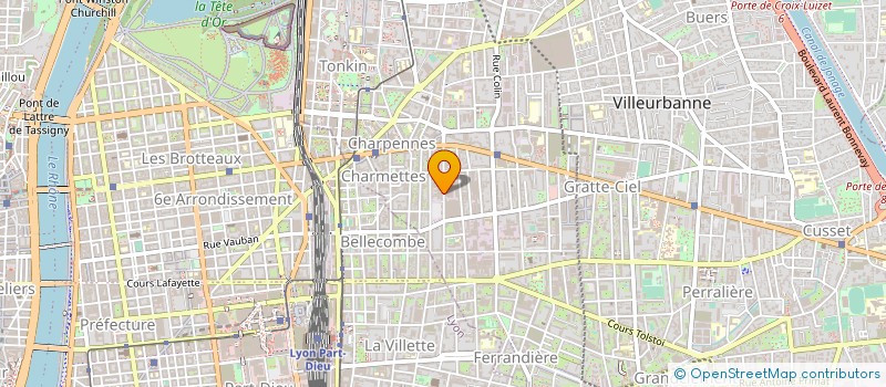 localisation de l'entreprise K.M.W. à VILLEURBANNE