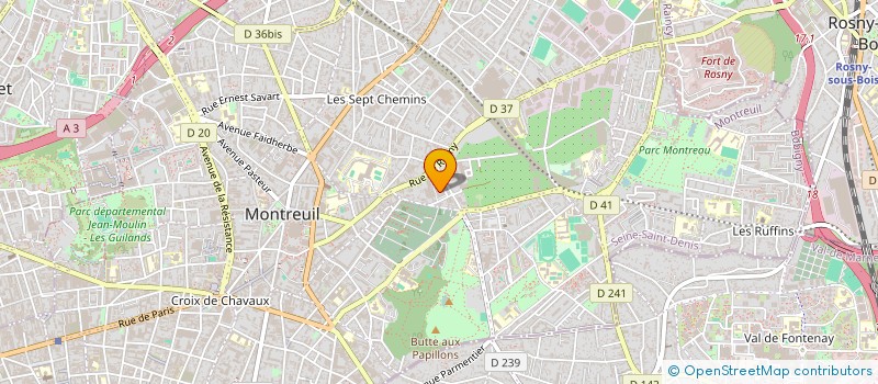 localisation de l'entreprise K.N.T. à MONTREUIL