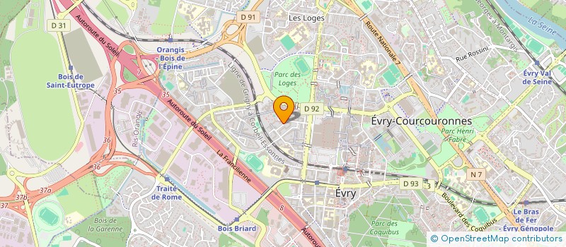 localisation de l'entreprise K&NG PARTNERS à EVRY-COURCOURONNES