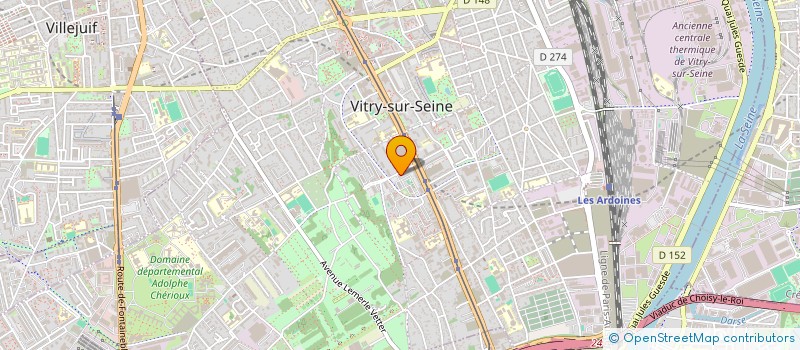 localisation de l'entreprise K.O.D MUSIC (KING OF THE DANCEFLOOR MUSIC) à VITRY-SUR-SEINE