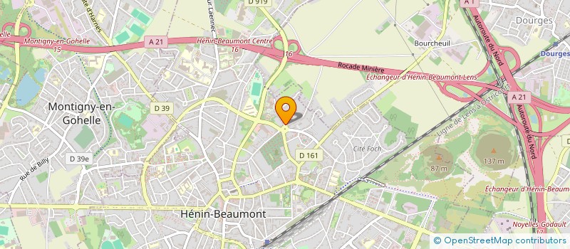 localisation de l'entreprise K.O.R.L à HENIN-BEAUMONT