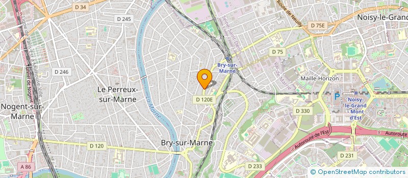 localisation de l'entreprise K-OUEST à BRY SUR MARNE