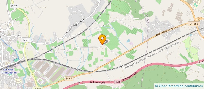 localisation de l'entreprise K PROD à LES ARCS