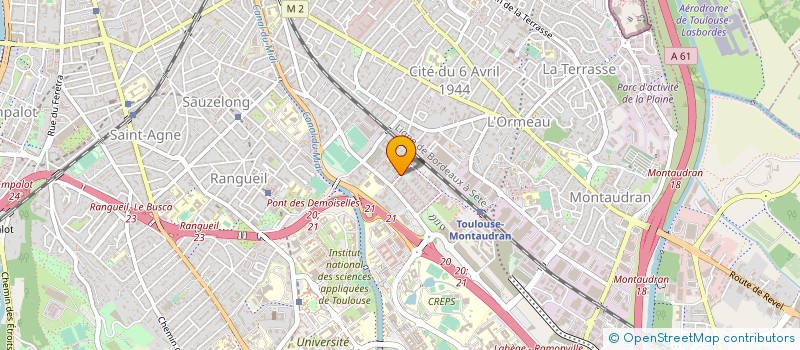 localisation de l'entreprise K.R DISTRIBUTION à TOULOUSE