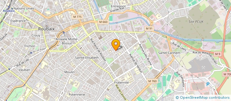 localisation de l'entreprise K.R.IMMO  ROUBAIX