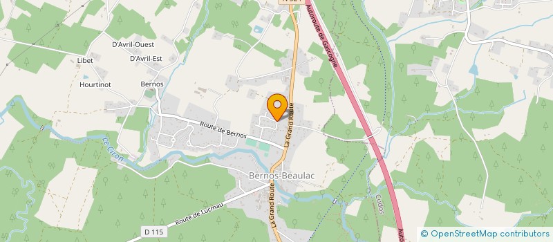 localisation de l'entreprise K & R TURANI  BERNOS BEAULAC