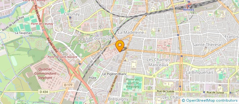 localisation de l'entreprise K RENNES ST JACQUES  SAINT-JACQUES-DE-LA-LANDE