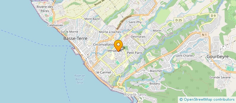 localisation de l'entreprise K'RHIBISCUS ET FAMILLE à BASSE-TERRE