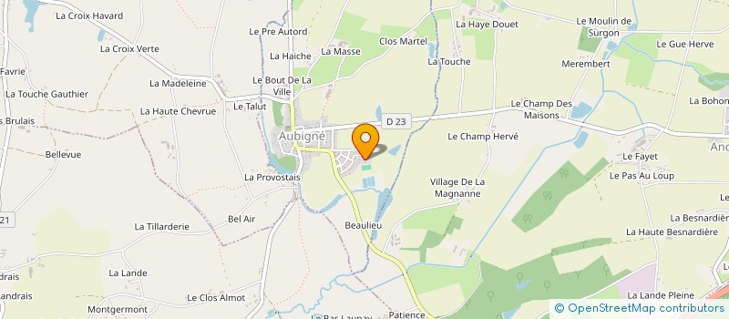 localisation de l'entreprise K-RIBOO à AUBIGNE