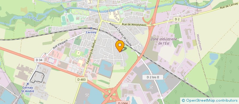localisation de l'entreprise K S 68 à CERNAY