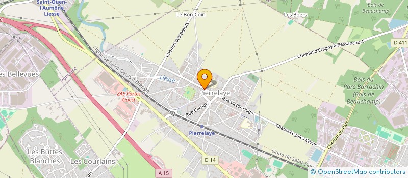 localisation de l'entreprise K.S ENVIRONNEMENT  PIERRELAYE