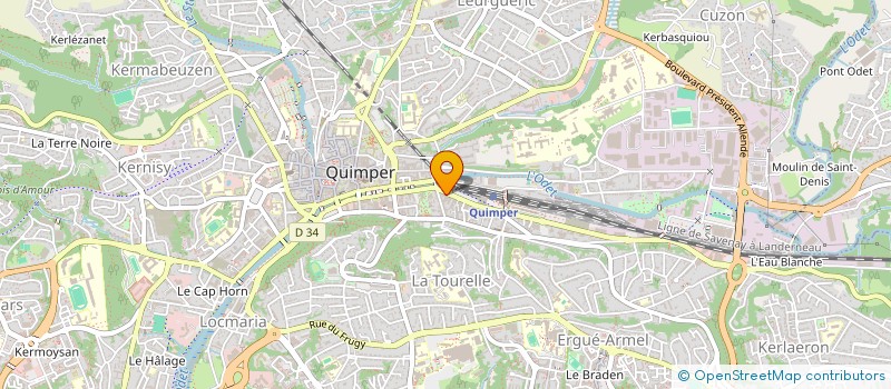 localisation de l'entreprise K.S FILMS  QUIMPER