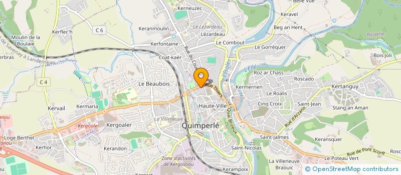 localisation de l'entreprise K S FOOD à QUIMPERLE