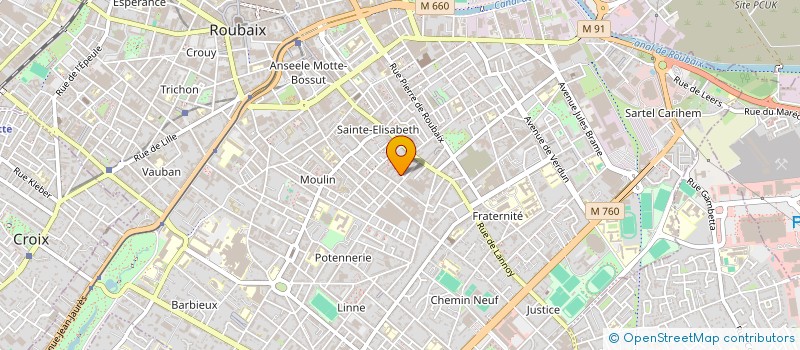 localisation de l'entreprise K. SERVICES à ROUBAIX
