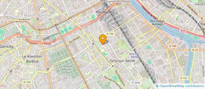 localisation de l'entreprise K'STOR à IVRY-SUR-SEINE