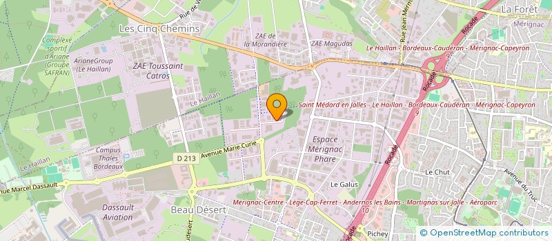 localisation de l'entreprise K-STORES & PERGOLAS à MERIGNAC