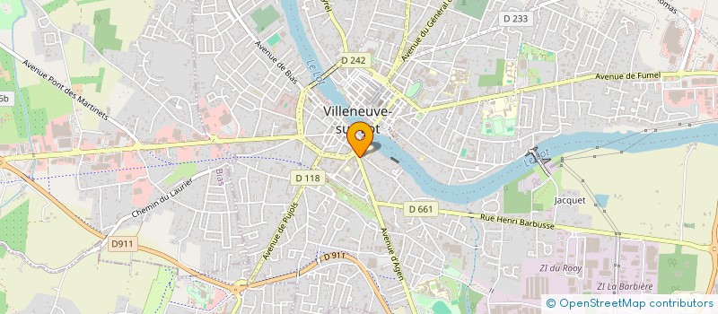 localisation de l'entreprise K & T à VILLENEUVE-SUR-LOT