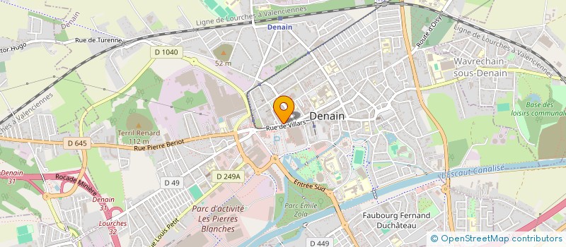 localisation de l'entreprise K.T METRAGE à DENAIN