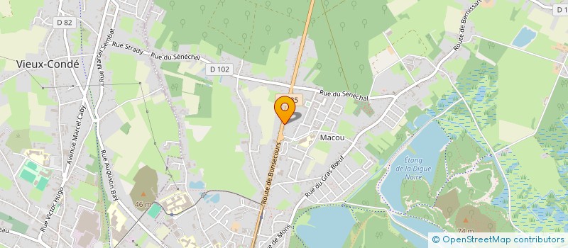 localisation de l'entreprise K.T.P.M.  CONDE-SUR-L'ESCAUT