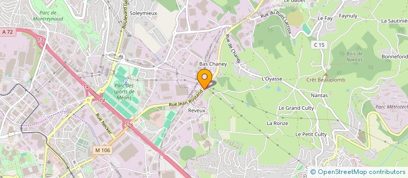 localisation de l'entreprise K.V. IMMOBILIER  SAINT-JEAN-BONNEFONDS