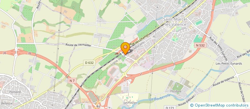 localisation de l'entreprise K'VALCADE à SAINT-MARCEL-LES-VALENCE