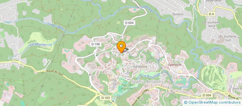 localisation de l'entreprise K WA à VALBONNE
