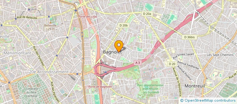 localisation de l'entreprise K.Y.D SERVICE à BAGNOLET