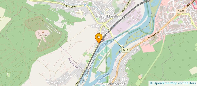 localisation de l'entreprise K2 FERMETURES à ARS-SUR-MOSELLE