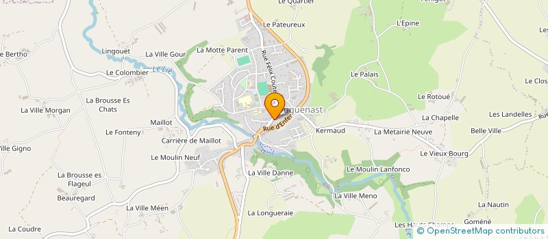 localisation de l'entreprise K2A  PLOUGUENAST-LANGAST