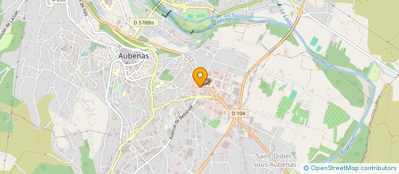 localisation de l'entreprise K2B GROUP à AUBENAS