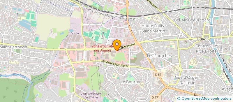 localisation de l'entreprise K2D INGENIERIE à LAVAL
