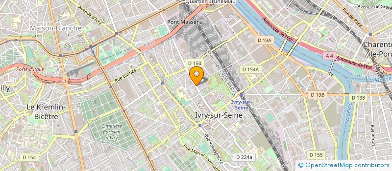 localisation de l'entreprise K2M à IVRY-SUR-SEINE