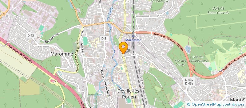 localisation de l'entreprise K2M  DEVILLE-LES-ROUEN