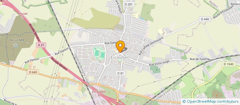 localisation de l'entreprise K2M  ESCAUDAIN