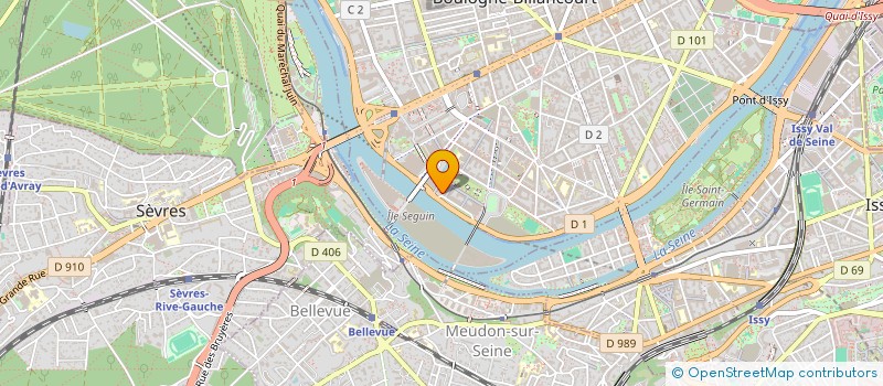 localisation de l'entreprise K2M ELYSEEI à BOULOGNE-BILLANCOURT