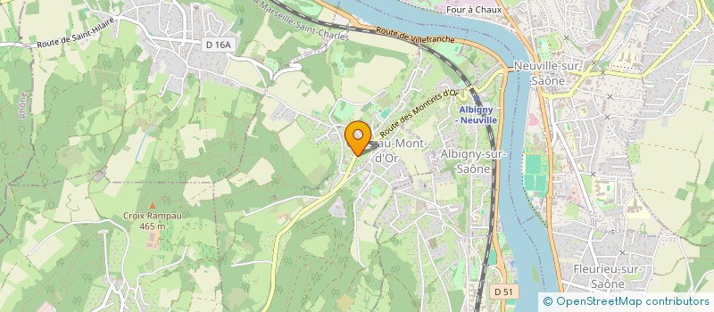 localisation de l'entreprise K2M FOOD  CURIS-AU-MONT-D'OR