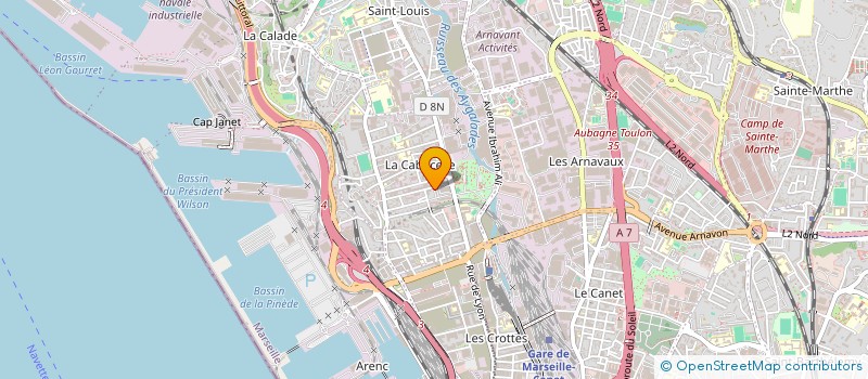 localisation de l'entreprise K2P TRANSPORT à MARSEILLE