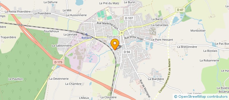 localisation de l'entreprise K2S  RETIERS