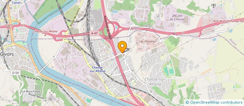 localisation de l'entreprise K83  CHASSE-SUR-RHONE