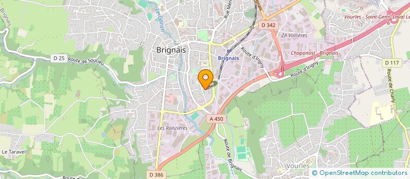 localisation de l'entreprise KAAB TRANS à BRIGNAIS