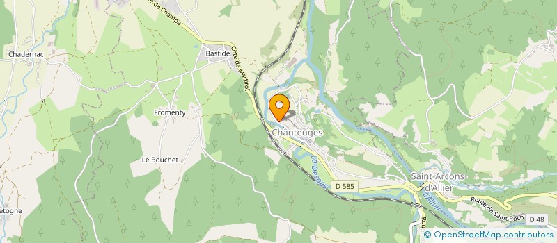 localisation de l'entreprise KABORE IMMO 43  CHANTEUGES