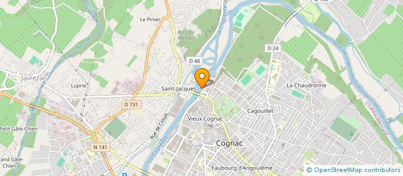 localisation de l'entreprise KACEL à COGNAC
