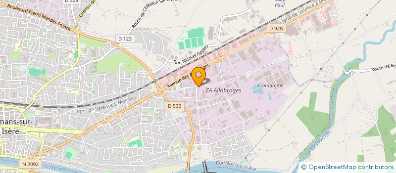 localisation de l'entreprise KAD  ROMANS-SUR-ISERE