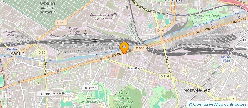 localisation de l'entreprise KAD BATIMENT à ROMAINVILLE