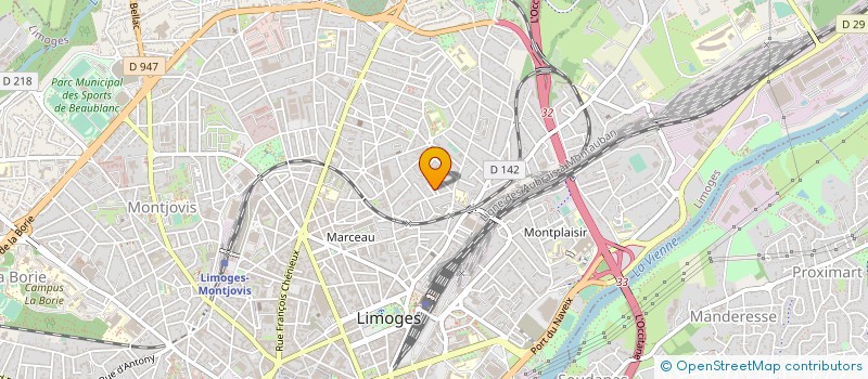 localisation de l'entreprise KAD EN TERRES LIMOUSINES (KLEBER ASSOCIATION DENTAIRE EN TERRES LIMOUSINES ) à LIMOGES